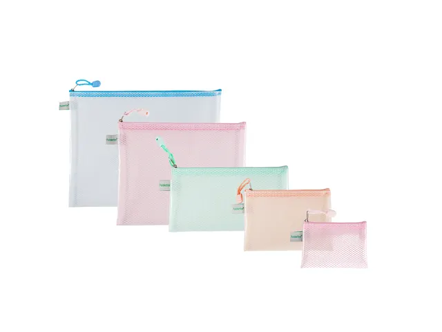Pochette à fermeture éclair Foldersys EVA A7 sans PVC rose pastel