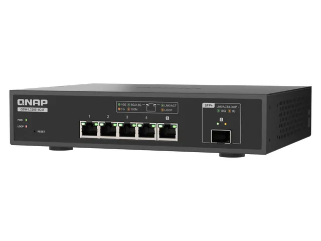 QNAP QSW-L3205-1C4T 4, Managed, 10G Ethernet (100/1000/10000), Full du