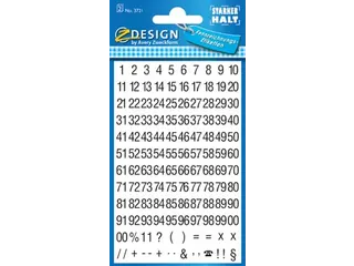 Avery Zweckform Etiketten cijfers letters 1-100 2 blad zwart op wit - 1