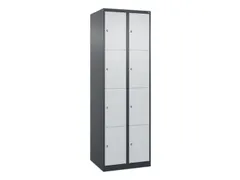 lockerkast,HxBxD 1850x600x500mm,2x4vakken,vak B 300mm,cil.-slot