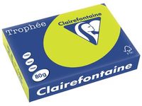 Clairefontaine Gekleurd Papier Trophée Intens A4 Fluogroen 80 Gram