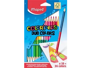 kleurpotlood Color'Peps Duo, blister met 18 stuks - 2