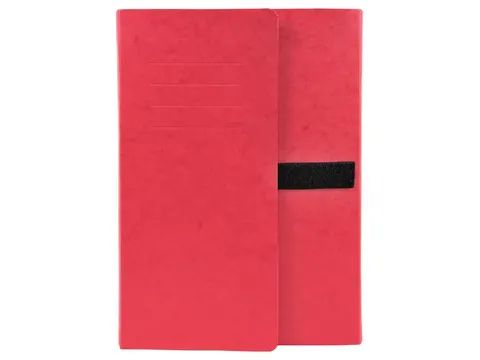 Map uitrekbare rug+3 klep klittenb rood