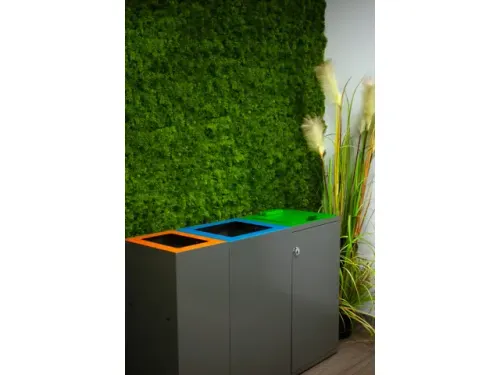 V-Part Top met klepdeksel voor Modulaire Afvalbak 85 en 90 L Grijs