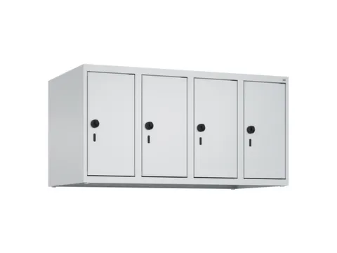 opzetkast,v. locker,4vak.,vak B 250mm,HxBxD 500x1000x500mm,vleugeldeur