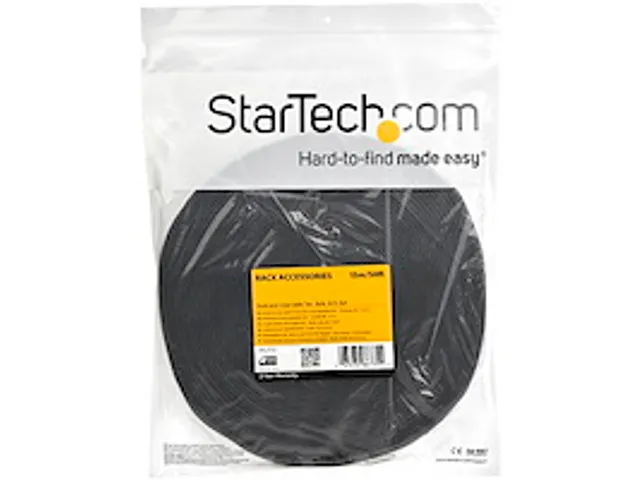 15m Bulk Rol Klittenband herbruikbaar zwart op maat te knippen