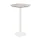 statafel,HxØ 1090x700mm,rond,schotelvoet wit,blad HPL Moonstone