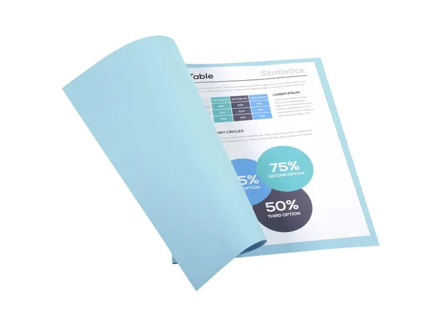 Dossiermap FOREVER 180 100% gerecycleerd 24x32cm Lichtblauw 50 Stuks