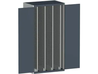 verticale kast,HxBxD 2000x1050x650mm,deur m. perforaties - 1