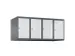 opzetkast,v. locker,4vak.,vak B 300mm,HxBxD 500x1200x500mm