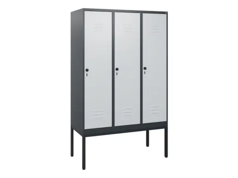 locker,HxBxD 1950x1200x500mm,3vak,vak B 400mm,draaigrendel