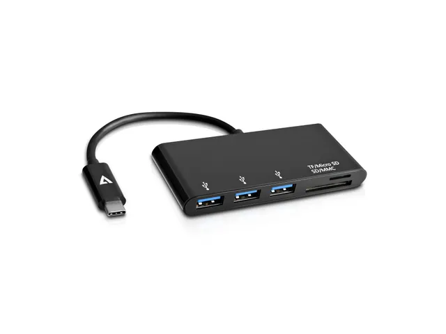 Usb-c To 5-in-1 Hub Black Card Reader USB 3.1