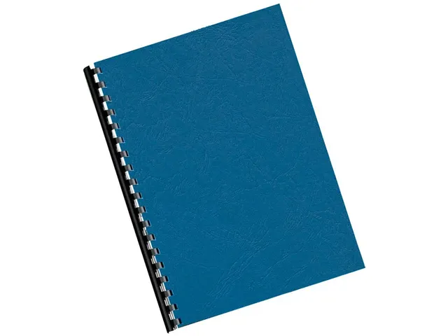 Dekblad A4 Blauw Lederlook 250 Grams Pak 100 Stuks