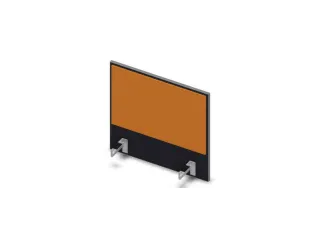 opzetpaneel bureau aanbouw zijkant CC-zwart BN3005-geel 600mm - 1