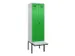 locker met bank,voor scheiding van kleding,HxBxD 2120x600x815mm,2vak