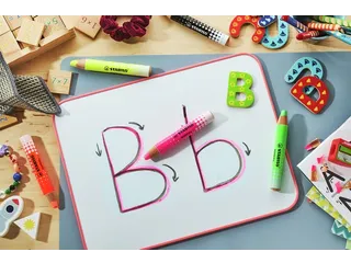 Whiteboardpotlood STABILO MARKdry 4 stuks neon kleuren - 11
