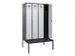 armoire vestiaire avec banc noir et blanc,HxlxP 2120x1200x815mm