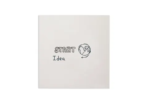 Whiteboard 98x98cm Zonder Rand Gelakt Staal Magnetisch