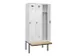 locker met bank,voor scheiding van kleding,HxBxD 2120x900x815mm,3vak
