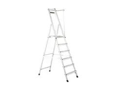 platformladder bordes HxBxD 1490x400x400mm 6treden aluminium