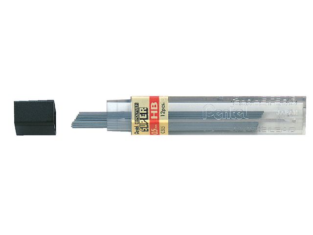 Potloodstift Pentel 0.5mm zwart per koker HB