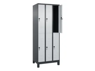 dubbeldekse locker,HxBxD 1950x750x500mm,3x2vak.,vak B 250mm - 2