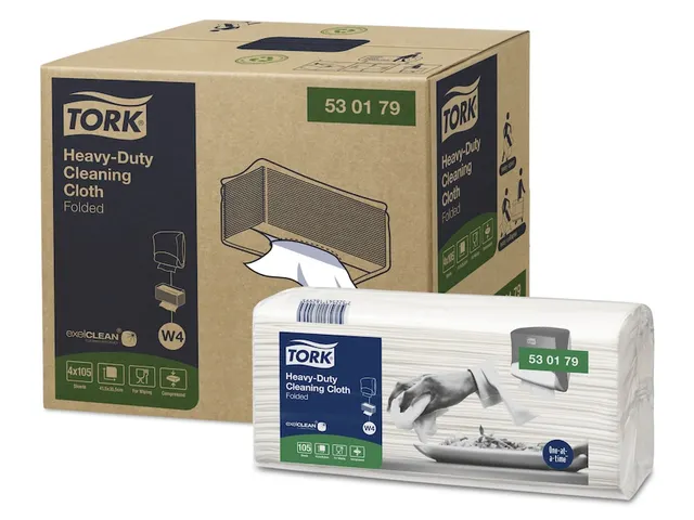 Reinigingsdoek Tork 530179 Heavy-Duty W4 multifunctioneel nonwoven
