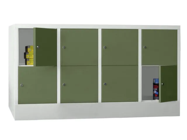 armoire multicases,HxlxP 855x1600x500mm,RAL7035,face avant RAL6011