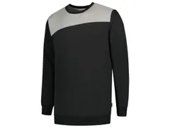 Tricorp 302013 Bicolor naden sweater zwart/grijs maat XS