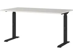 In hoogte verstelbaar bureau,HxBxD 680-910x1400x800mm,blad lichtgrijs