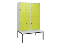 Dubbeldekse dekenkist,HxBxD 1950x1200x815mm,4x2vak.,vak B 300mm
