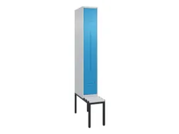 Z-garderobekast,HxBxD 2120x300x815mm,2vak,vak B 300mm,cil.-slot
