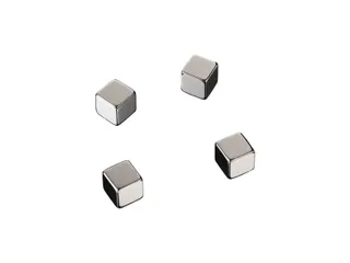 Glasbordmagneten Naga 10x10x10mm vierkant set a 4st. zilver - 1