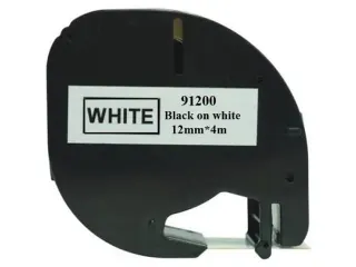 Neutral Labeltape Dymo S0721510 papier 12mmx4m Zwart op Wit - 2