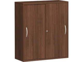 Schuifdeurkast 1150x1000x430mm Romp Noten Decor Front Noten - 1