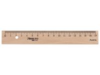 liniaal Aristo 17cm hout met metaalinleg