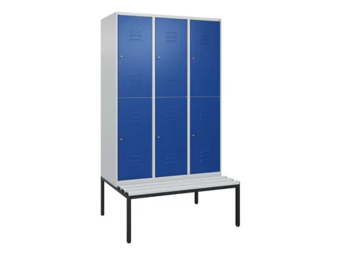 Dubbeldekse dekenkist,HxBxD 2120x1200x815mm,3x2vak.,vak B 400mm