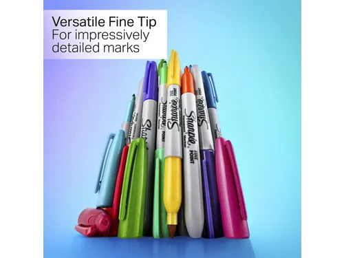 Viltstift Sharpie Glampop fijn assorti blister à 12 stuks