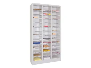 Postsorteerkast Zonder Deuren 1950x1000x400mm 3x13 Vakken Ral7035 - 2