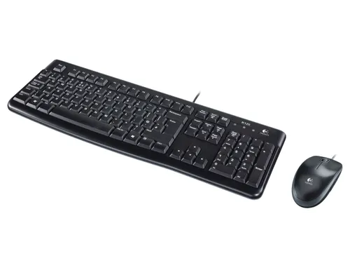 Logitech QWERTY Toetsenbord + Muis Zwart