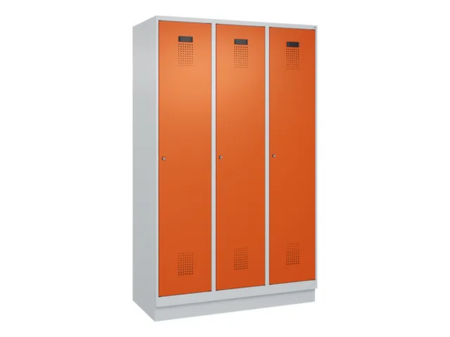locker voor scheiding van kleding,HxBxD 1950x1200x500mm,3vak