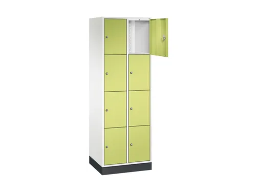 lockerkast,HxBxD 1950x620x500mm,2x4vakken,cil.-slot,sokkel