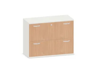 Hangmappenkast 770X1000X430Mm 2Hangmappenframes Wit+ Beuken - 1
