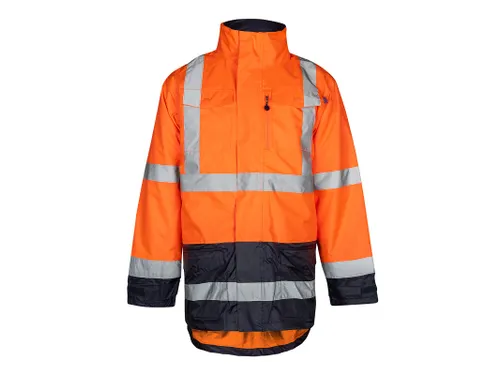 OXXA Alberto 0980 parka maat S fluororanje marineblauw