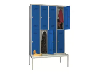 banklocker,dubbeldeks,HxBxD 2150x1200x800mm,RAL7035,front RAL5010 - 1