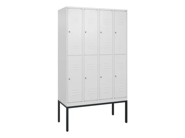 dubbeldekse locker,HxBxD 2120x1200x500mm,4x2vak.,vak B 300mm,cil.-slot