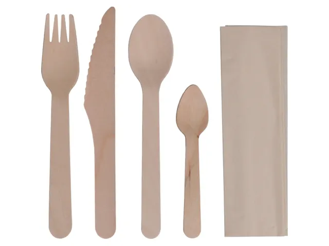 Houten Bestekset Naturel Doos 100 Stuks