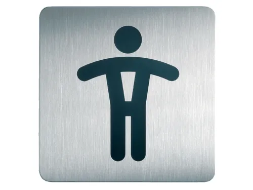 Infobord pictogram Durable 4954 vierkant wc heren 150mm