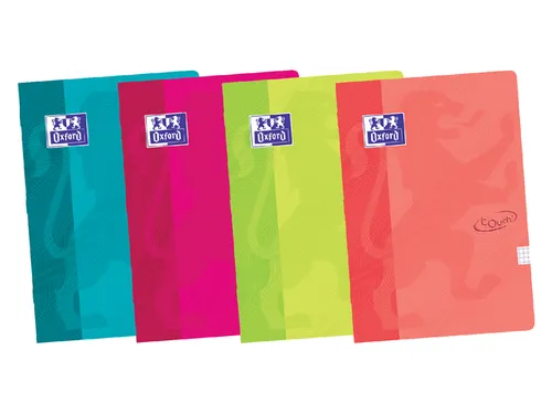 Schrift Oxford school touch A4 72blz ruit 10mm assorti