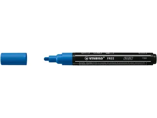 Acrylmarker STABILO Free Acrylic T300 donkerblauw 2-3mm - 2